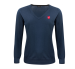 Merino Genser V-hals - Dame Marine