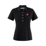 Poloshirt stretch Dame Svart